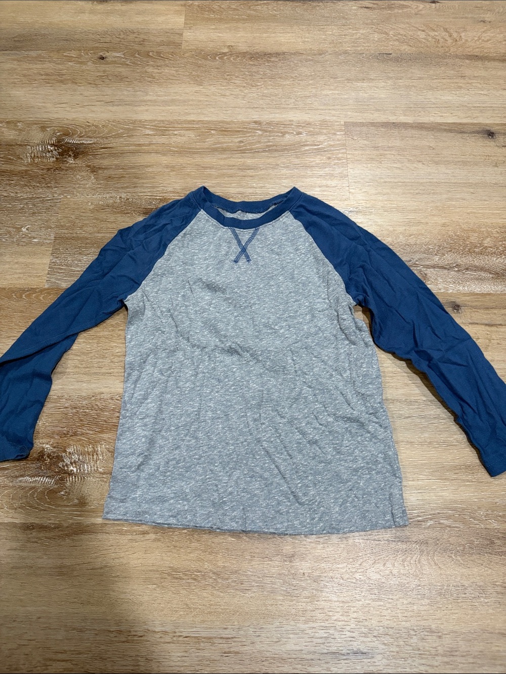 jumping beans Gray Body Navy Raglan Long Sleeve Tee